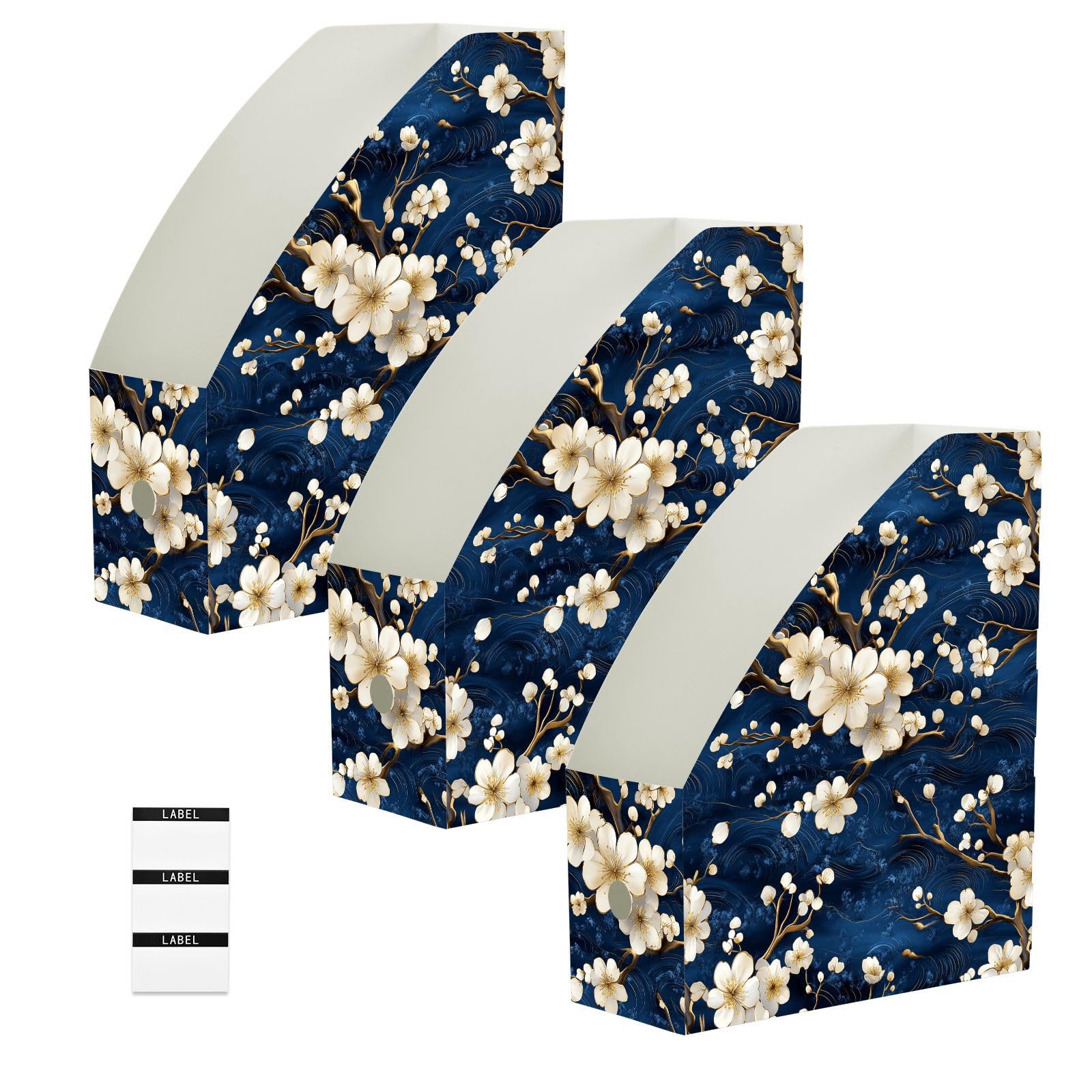 Boîte de rangement essentiels de bureau pliante pour classement de documents et revues A4