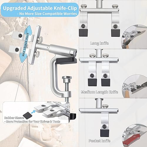 Miniatura 5 de RUIXIN PRO RX-009 - Afilador de cuchillos profesional rotación de giro de 360 clip de cuchillo ajustable y ángulo fijo mejorado kit de sistema de