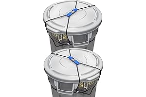 Encased (2 Pack) Trash Can Lock with Bungee Cord Heavy-Duty Lid Locks