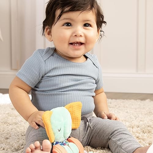 Miniatura 5 de BEBE FUERTE Move & Groove Crinklie Elephant por Robin Arzon - Juguetes para bebés arrugados - Juguetes sensoriales para habilidades motoras finas -