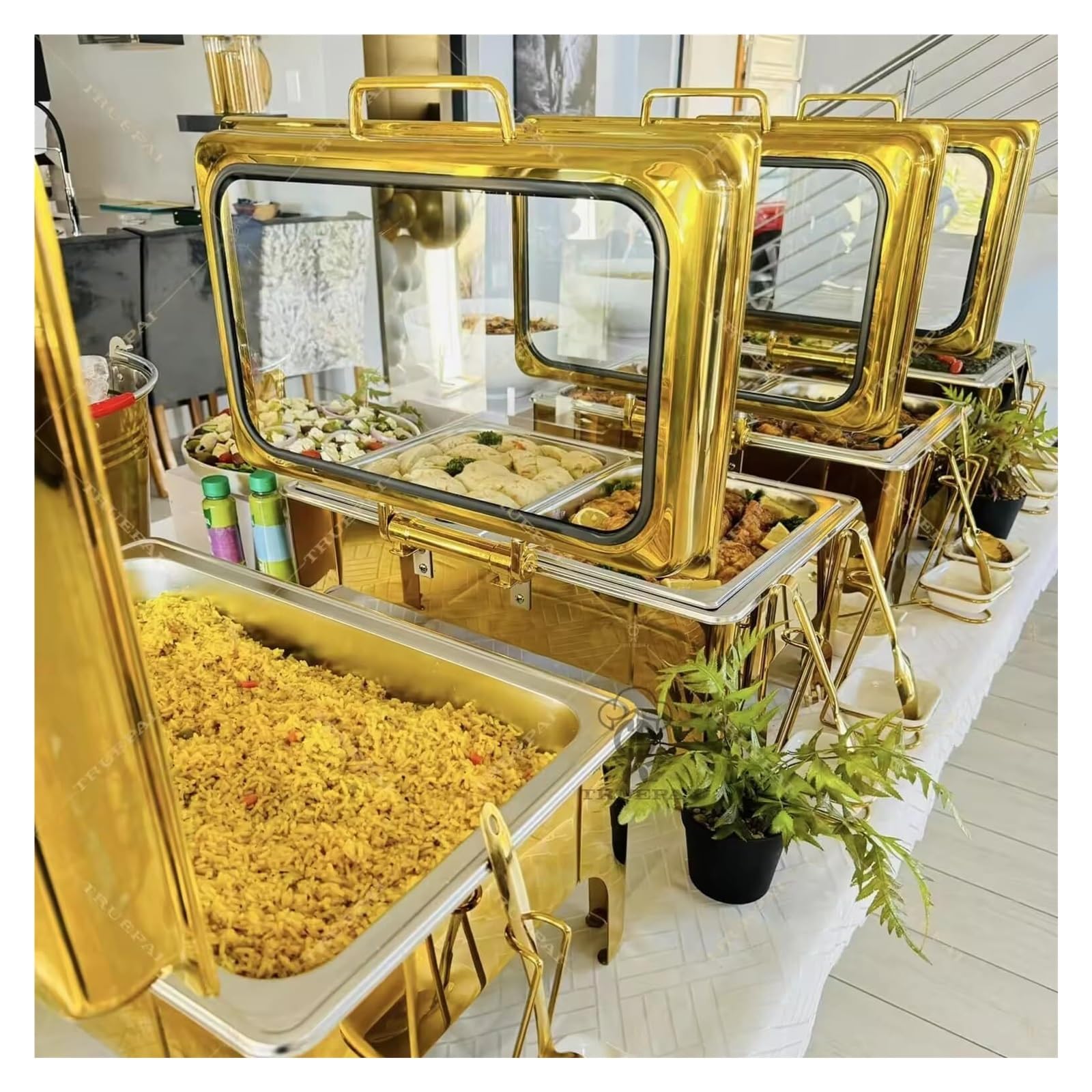 Buffet de Suministros de Catering de Acero Inoxidable Premium