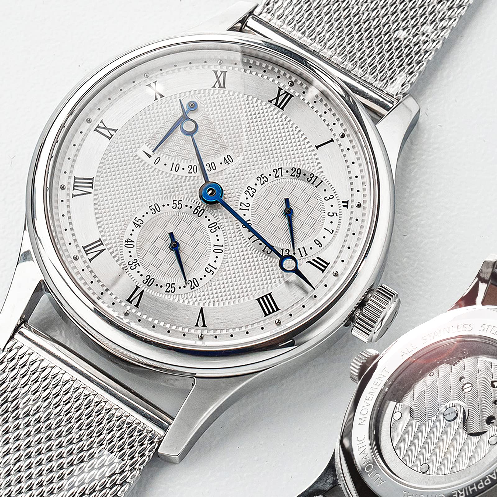 Sugess 40 mm Paris Nail Microhyla Small Second Seagull ST1780 Uhrwerk Mechanische Vintage Uhr SU1780J1 1963