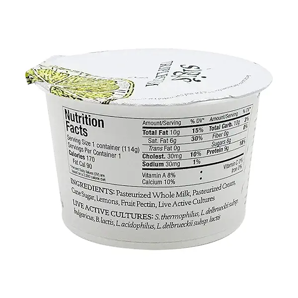 Siggi’s Triple Cream Icelandic Strained Yogurt, Lemon, 4-oz. Single Serve Cup 4