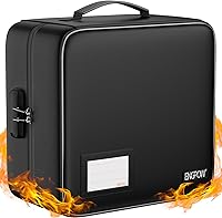 Vista 9 de ENGPOW Funda ignífuga para CD, caja de almacenamiento de CD/DVD, carpeta de CD de capacidad para 400 unidades, soporte de almacenamiento de DVD