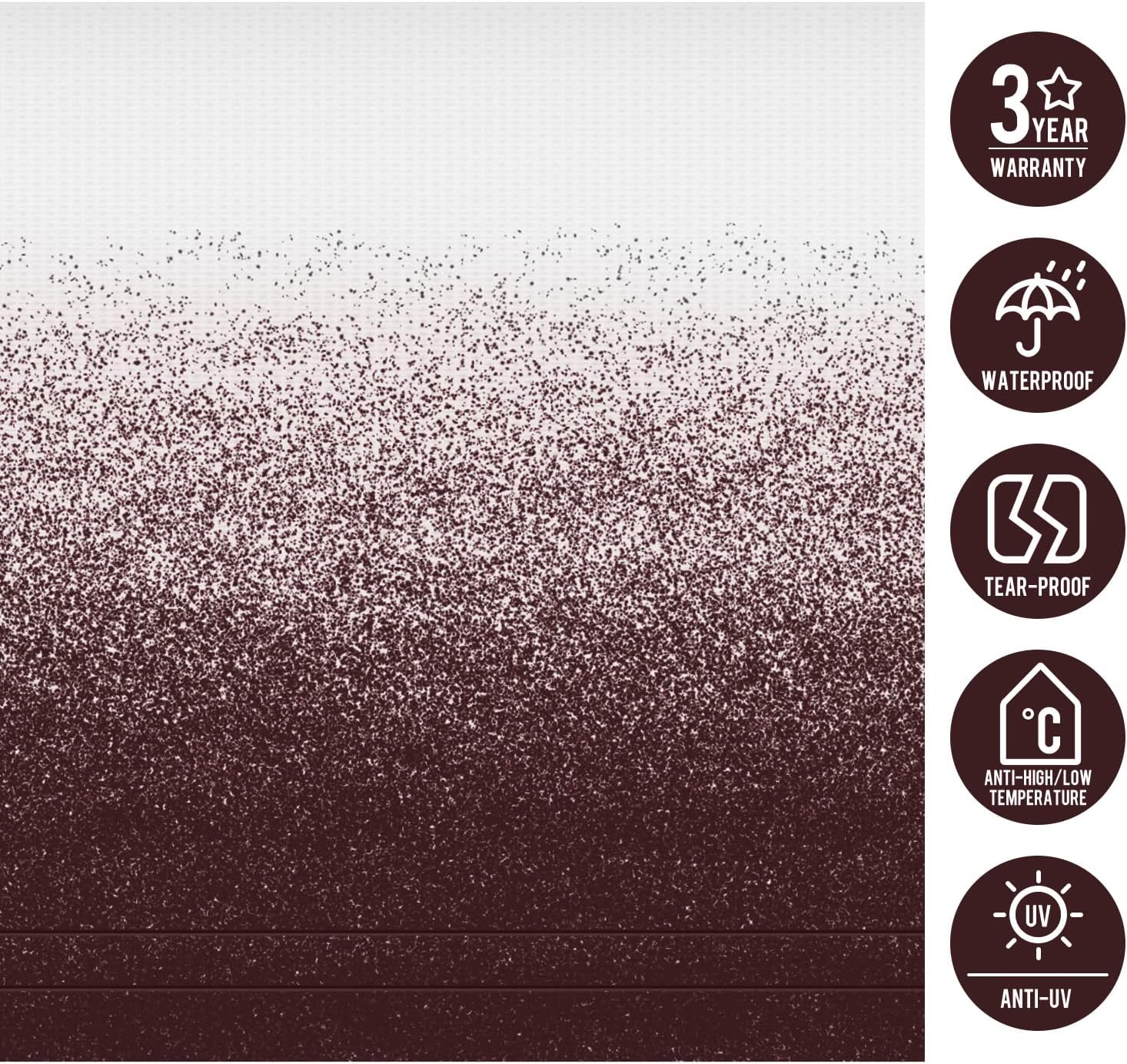 RV Awning Fabric Replacement Standard Grade Premium Vinyl 1000D Universal Fit 12-22 Feet Cold-Crack Tested at -25°F Reinforced RV Awning Replacement Fabric (16'(Fabric 15'2"), Burgundy Fade)