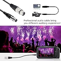 Vista 6 de XMSJSIY Adaptador de cable de audio XLR a XLR - Cable de micrófono de 3 pines a mini cable de micrófono de 3 pines para micrófono y cámara Lavalier