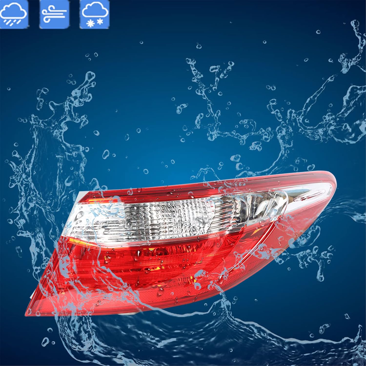 munirater 1-Pack Rear Right Tail Light Brake Lamp Assembly Replacement for 2015-2017 Toyota Camry Outer Passenger Side 8155006640 TO2805121