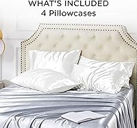 Vista 80 de Bedsure Fundas de almohada de satén, similares a las fundas de almohada de seda tamaño Queen, juego de 2, fundas de almohada para mujeres que