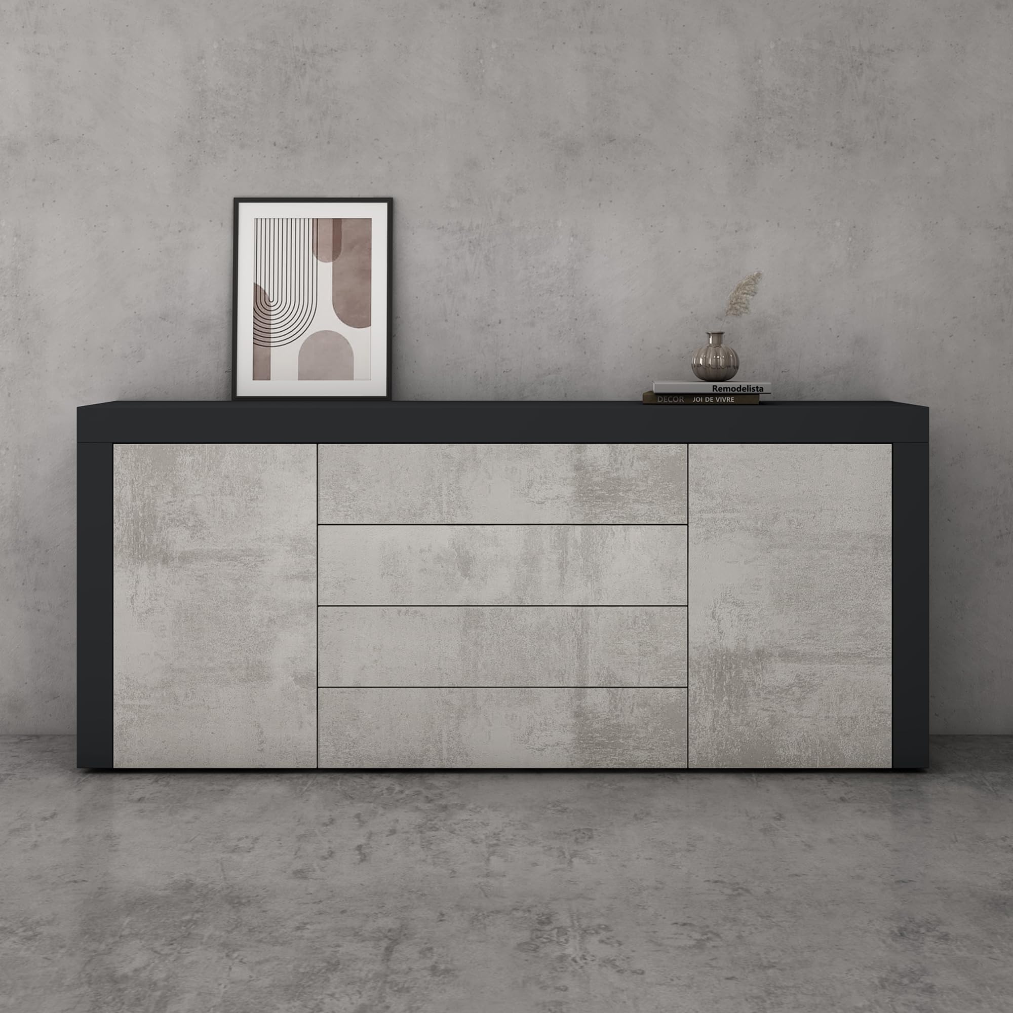 doporro Buffet Commode 167cm Meuble de Rangement Placard avec 2 Portes