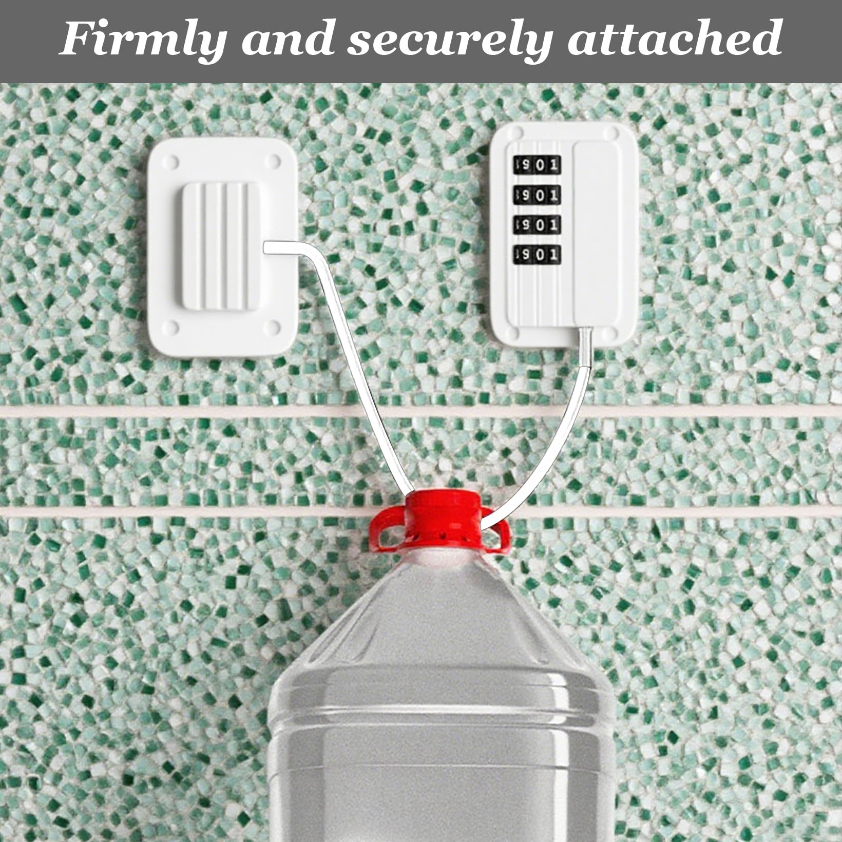 Pack of 2 Fridge Lock with Code, No Drilling, Child Lock Cabinet with Password for Babies, Children and Adults, Fridge Lock for Children Under 5 Years (White, Distance 16 cm) - Image 3