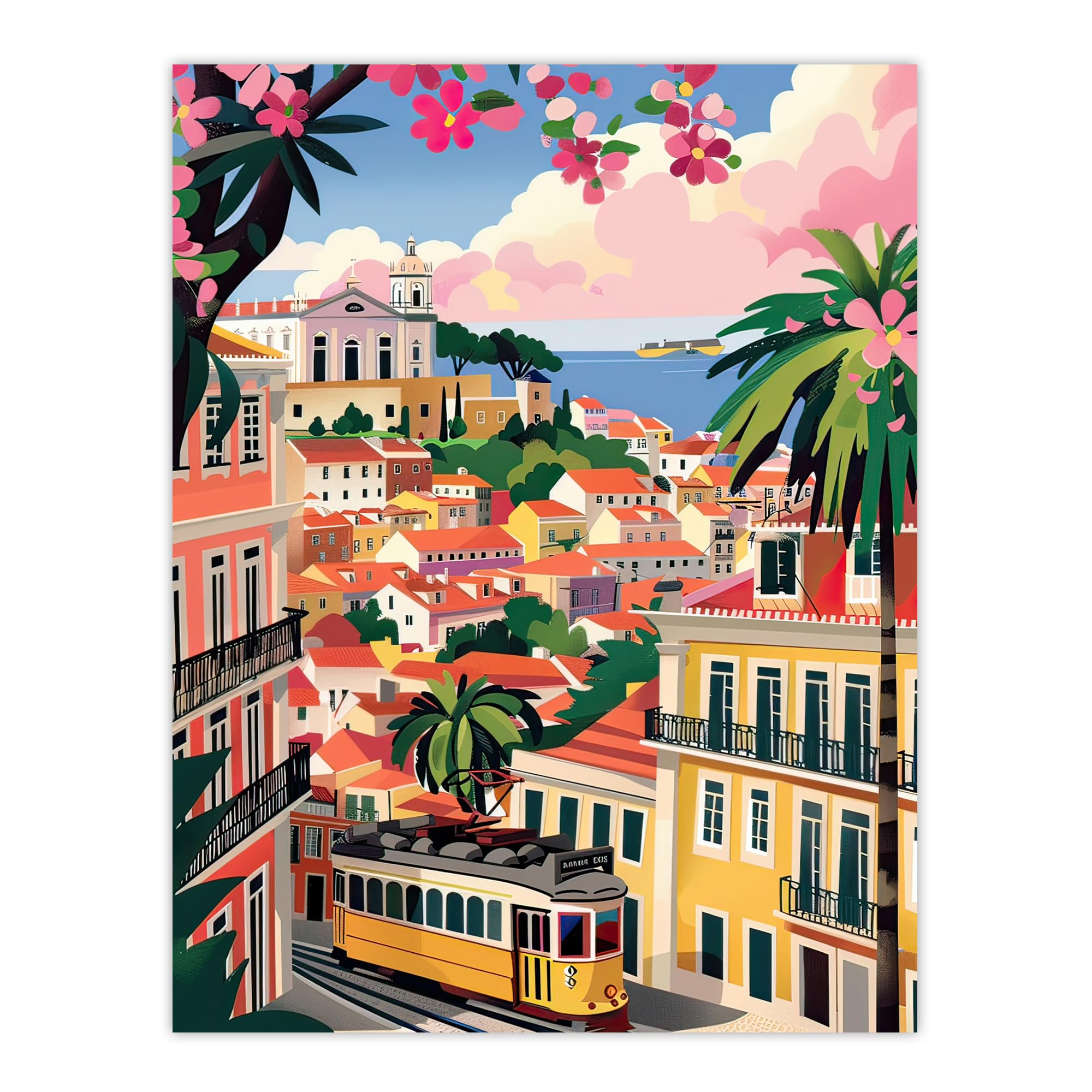 Artery8 Cartagena Colombia Cityscape Summer Travel Living Room Large Wall Art Poster Print Thick Paper 18X24 Inch