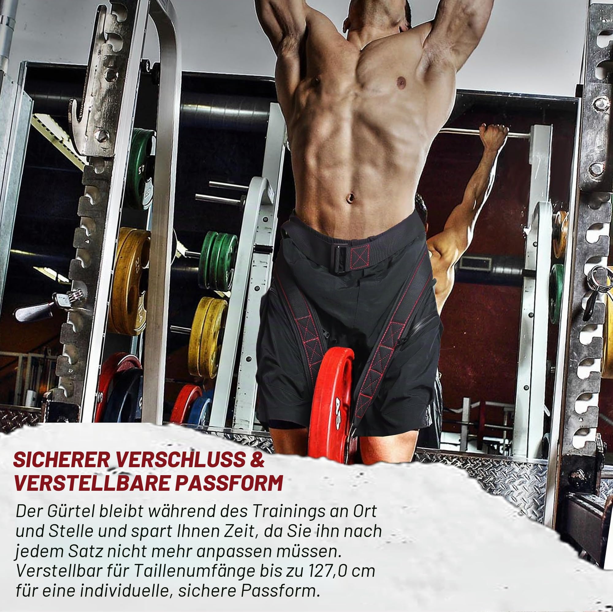 TAVIEW Gürtel für Kniebeugen, Rackbefestigung & Kniebeugenmaschine, Gewichtheben & Powerlifting – Rückenstütze, niedriges Profil, gepolsterte Hüfte und Oberschenkel, sichere Schnalle, strapazierfähig