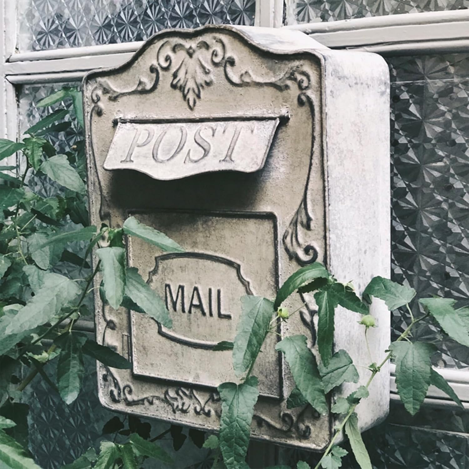 MELPHI Modern Mailbox, Wall Mount Mail Box, Made from Galvanized Metal to Protect from The Elements & Theft, Great for Small Packages & Envelopes