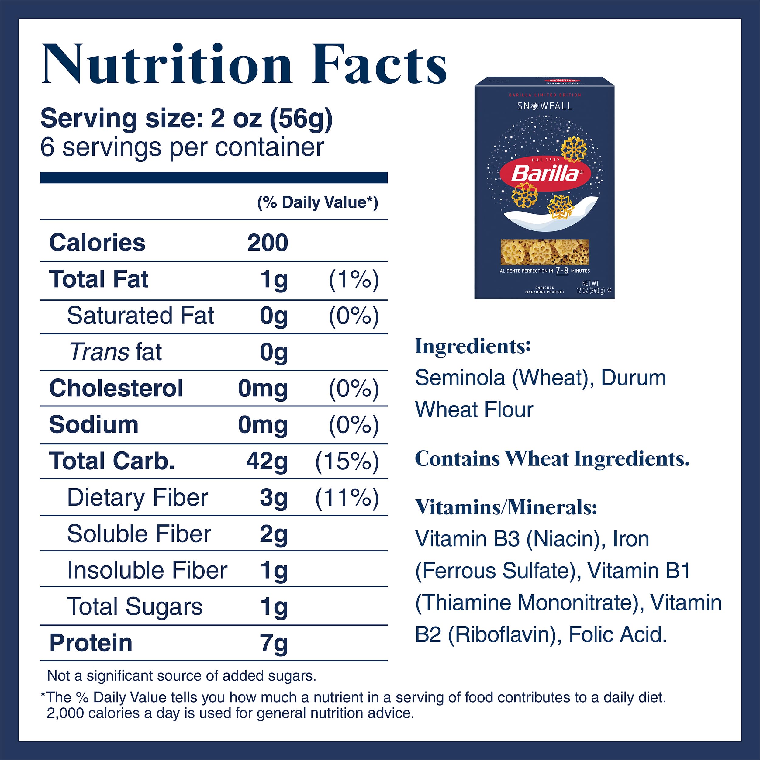 BARILLA Limited Edition Snowfall Pasta 12 oz Box — view 2