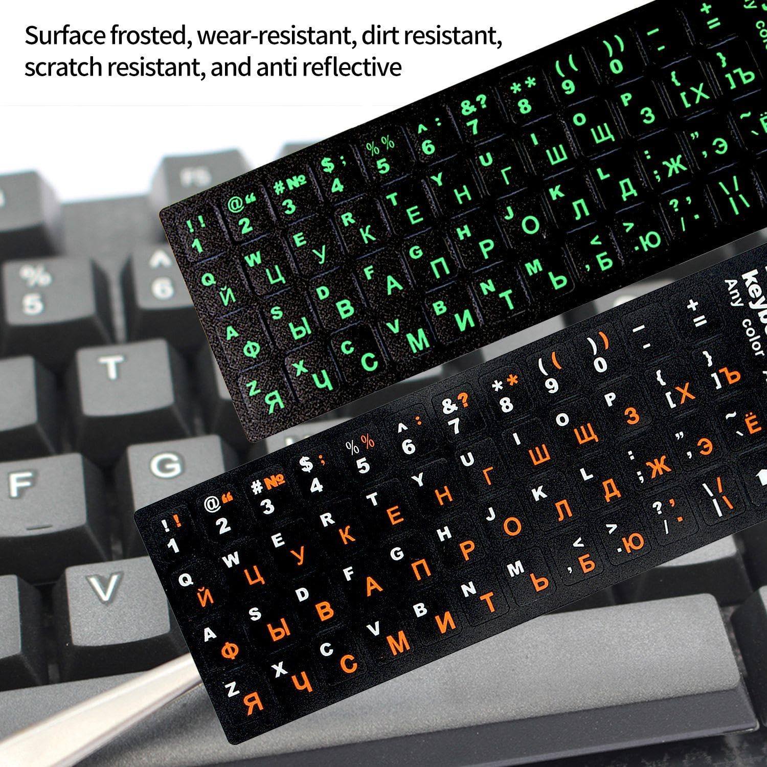 KIT ADESIVI TASTIERA LETTERE ADESIVE CARATTERI GRANDI - Foto 8