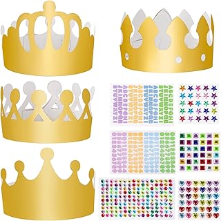 Fowecelt Party Hats Paper Crown Kids Paper Crowns for Kids, Birthday Par...