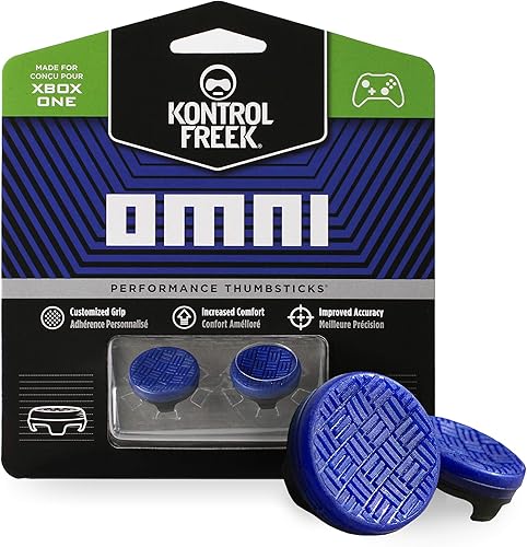 KontrolFreek Omni for Xbox One and Xbox Series X Controller | 2 Performance Thumbsticks | 2 Low-Rise Concave | Blue Azul
