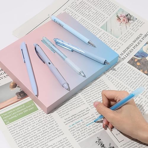 Miniatura 3 de Ddaowanx Juego de 12 bolígrafos de tinta de gel, 11 paquetes de bolígrafos de tinta con 1 paquete de resaltadores, bonitos bolígrafos de escritura