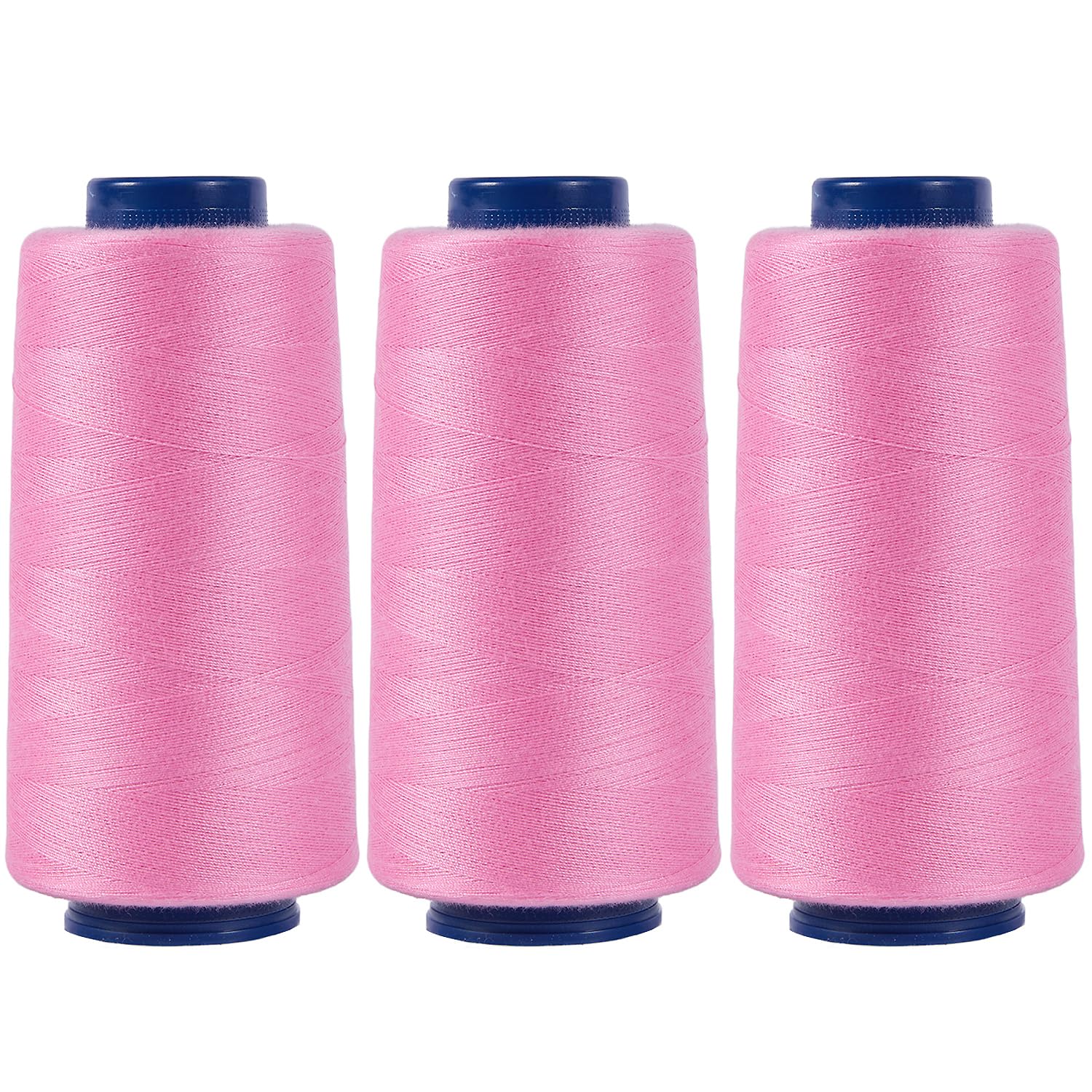 Larger Serger Thread Cones 3 Rolls, 3000 Yards Each Roll Diameter 2.13" Height 4.37" Polyester Pagoda Yarns Sewing Thread Spools 40S/2 for Overlock Quilting (CR016 C1132 3P)