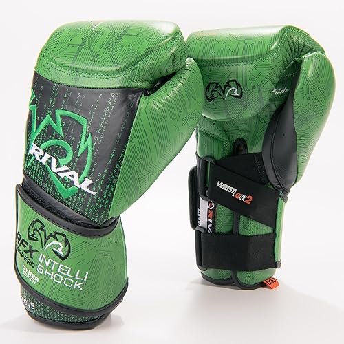 Miniatura 4 de RIVAL Guantes de boxeo RFX-Guerrero Intelli-Shock 2.0 D3O, edición limitada cibernética, diseño y ajuste de guantes de lucha profesional