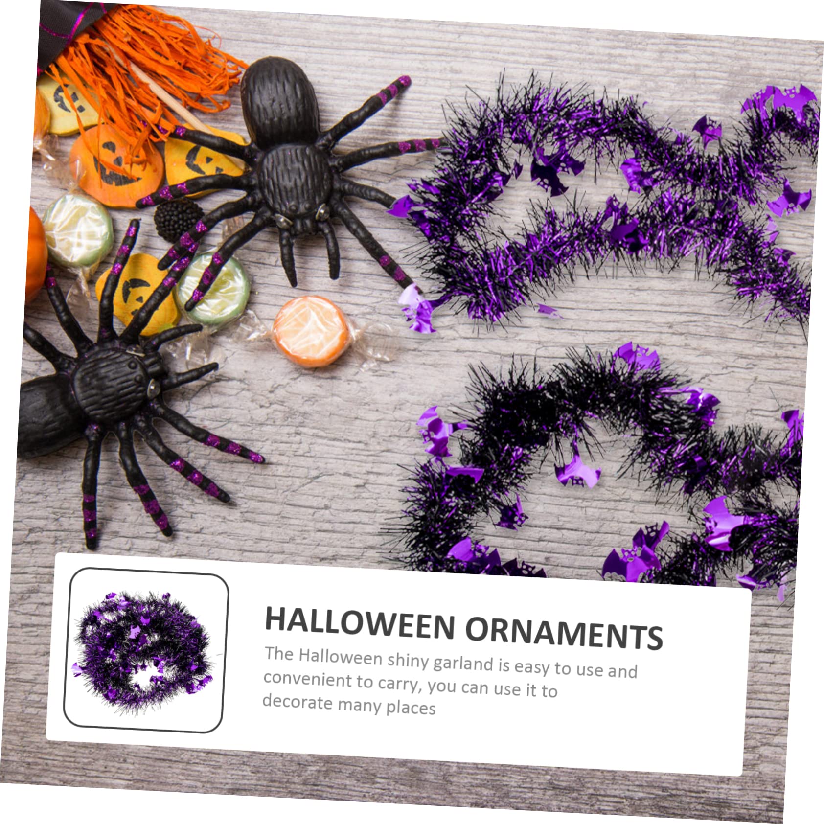 Ciieeo 15 STK Halloween-Dekorationen Weihnachtsdekorationen im Freien Halloween-Kranzdekorationen Halloween atmosphäre Halloween gartendeko Lametta Girlande Halloween-Schlafzimmerdeko