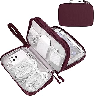 FYY Electronic Organizer - Travel Cable Organizer Bag Pouch Electronic Accessories Carry Case Portable Waterproof Double L...