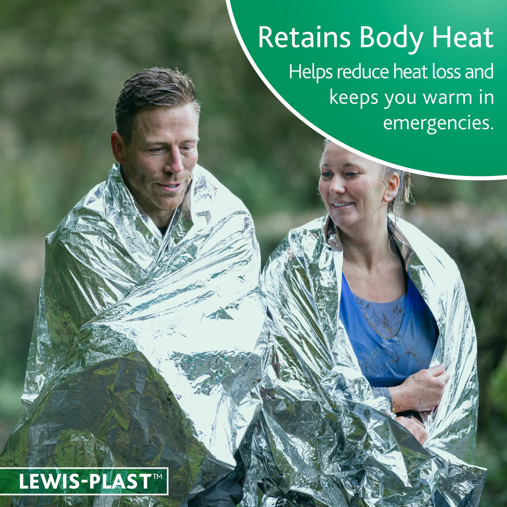 Reliance Medical Manta de aluminio para adultos, reflectante del calor y aislante, protección contra el viento y la lluvia (paquete de 3)