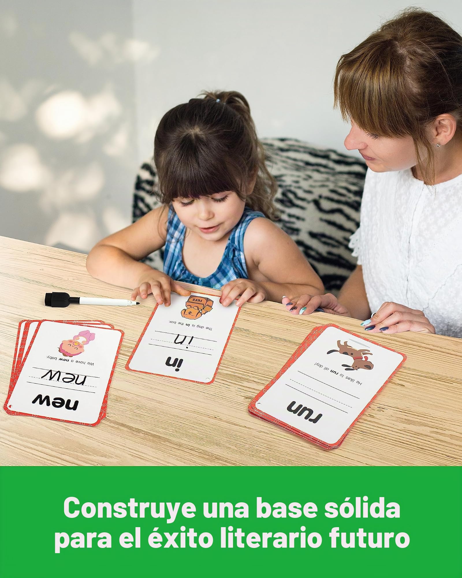 Tarjetas de Aprendizaje de Palabras de Vista Coogam, 250 Juego de Palabras Dolch de Lectura y Vocabulario para Niños en Jardín de Infantes y Preescolar de 3, 4, 5 Años