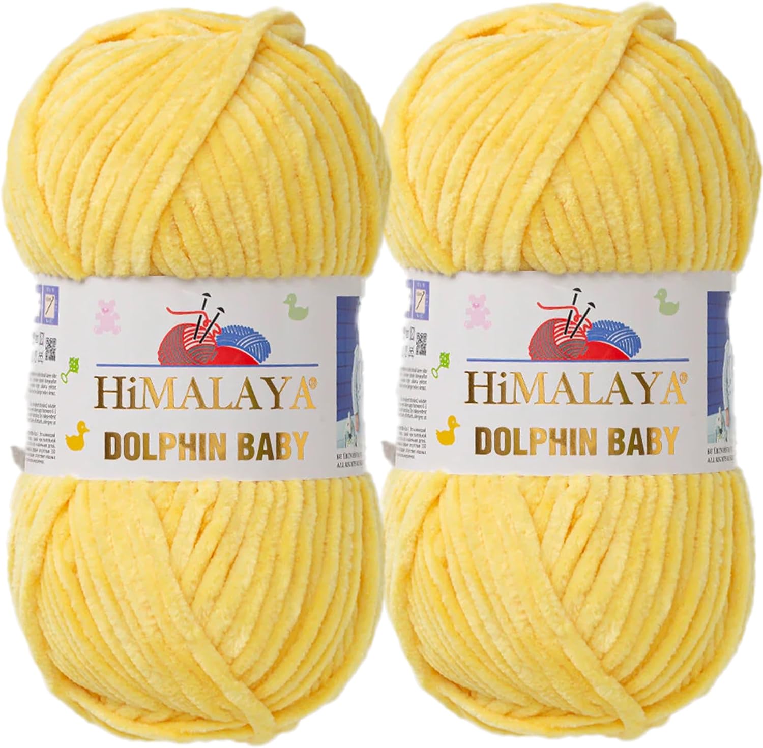 Himalaya Dolfijn babygaren breigaren 2 strengen 200 m, 2 x 100 gram, super omvangrijk babydeken garen (80338