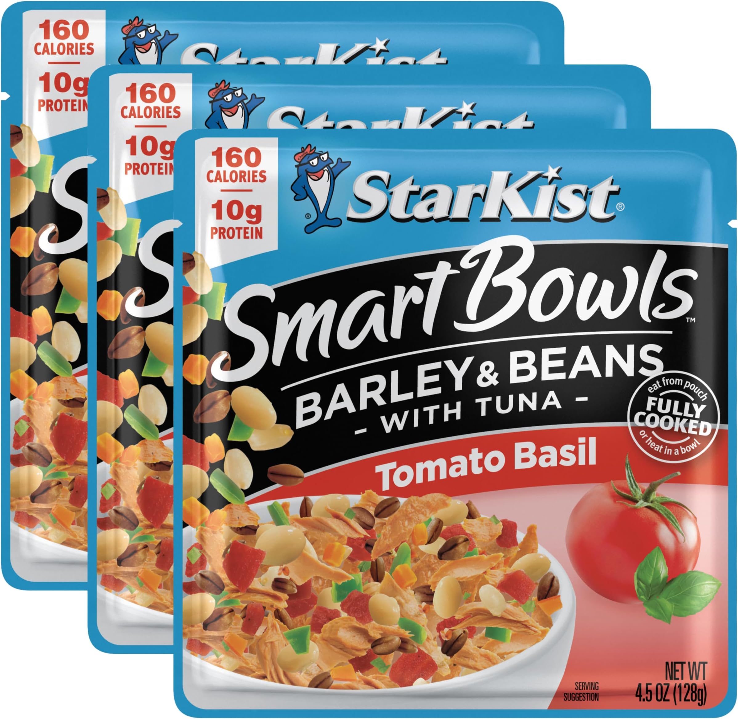 Amazon.com : Starkist Smart Bowls, Tomato Basil Barley & Beans Tuna, 4. ...