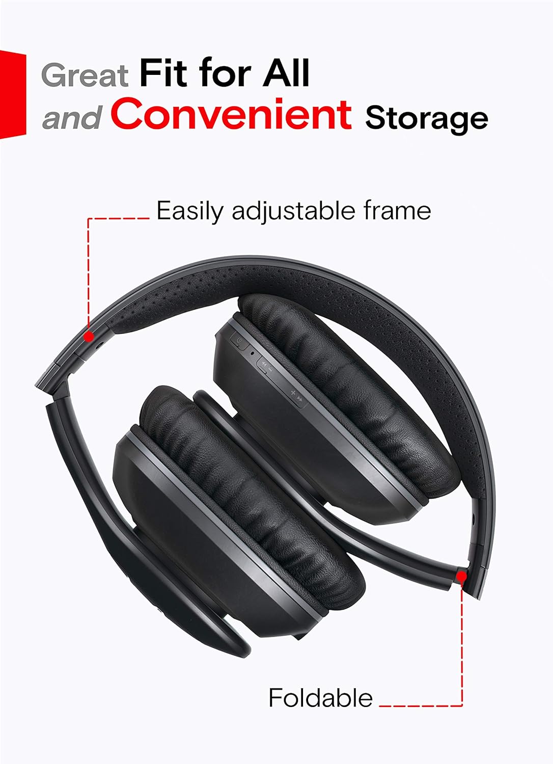 Up To 40% OFF Symphonized Blast Wireless Bluetooth Headphones with Mic, Over Ear Headphones for iPhone, Samsung and More, 22 Playtime Hours for Travel/Work, Deep Bass Headphones with Noise Isolation (Black)
