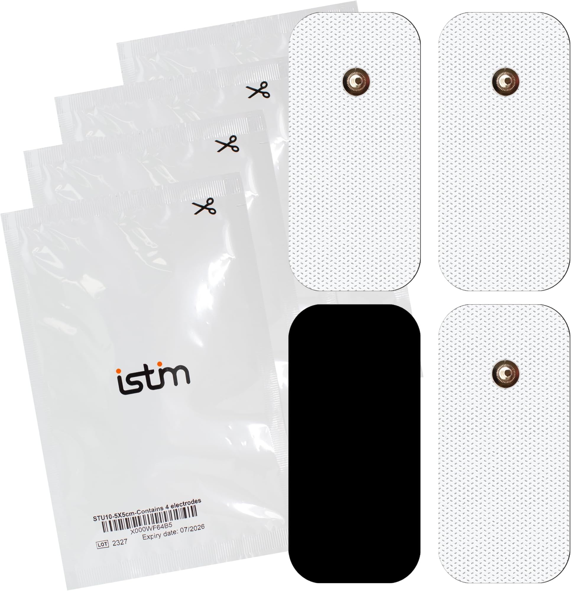 MED-FIT Flexi iStim 5 x 10 cm (16 x 3.5mm) Stud TENS SELF Adhesive Pads FIT BEURER, SANITAS and VIRTUALLY All TENS Massage Machines ON Amazon