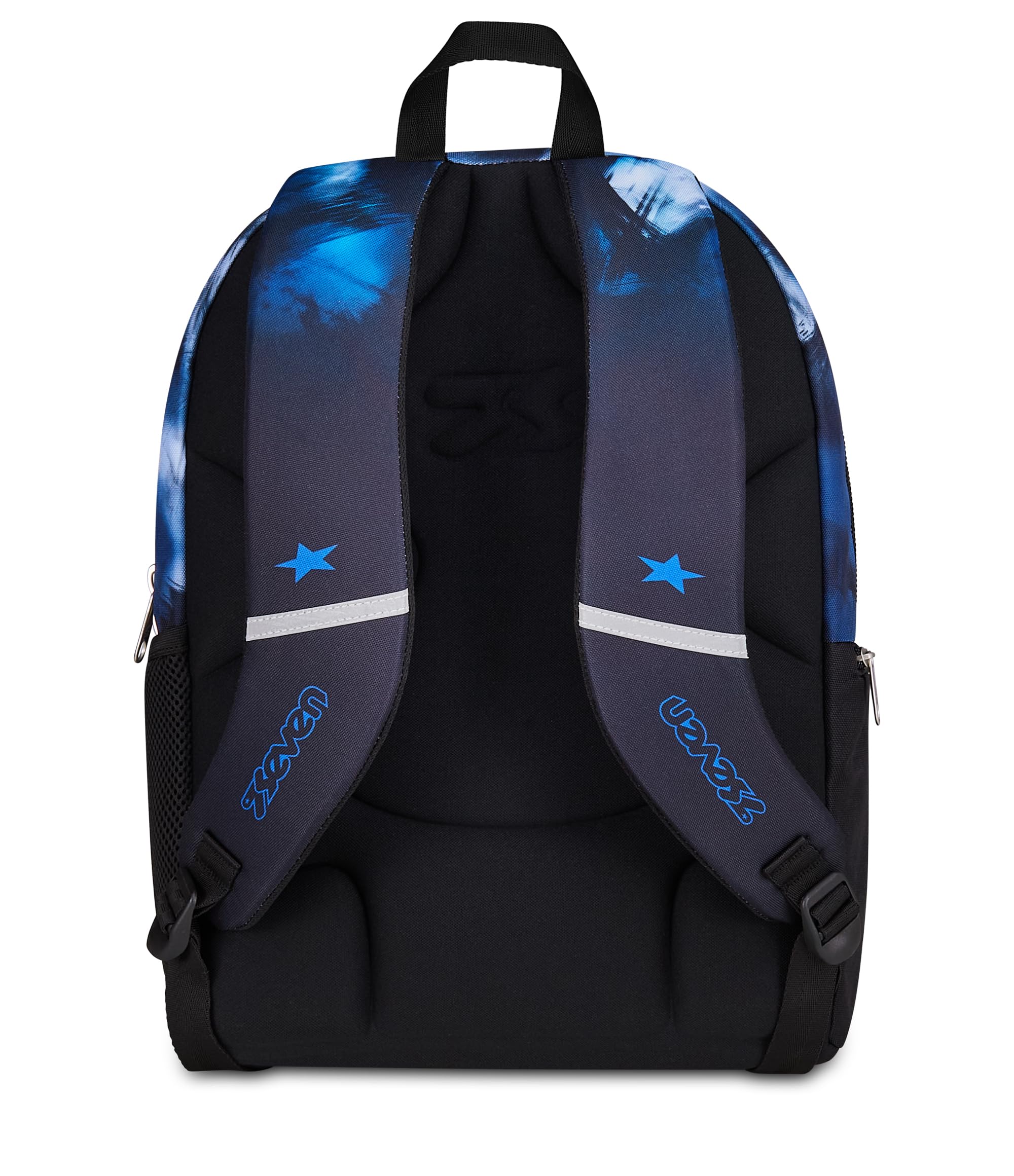 Seven Zaino Scuola Dual Detach BLU FUSION, Nero, 32 L, Doppio Scomparto, Multifunzione, Zaino Staccabile, Tasca con organizer, Scomparto porta pc, Scuola media e superiore, Bambino, Ragazzo