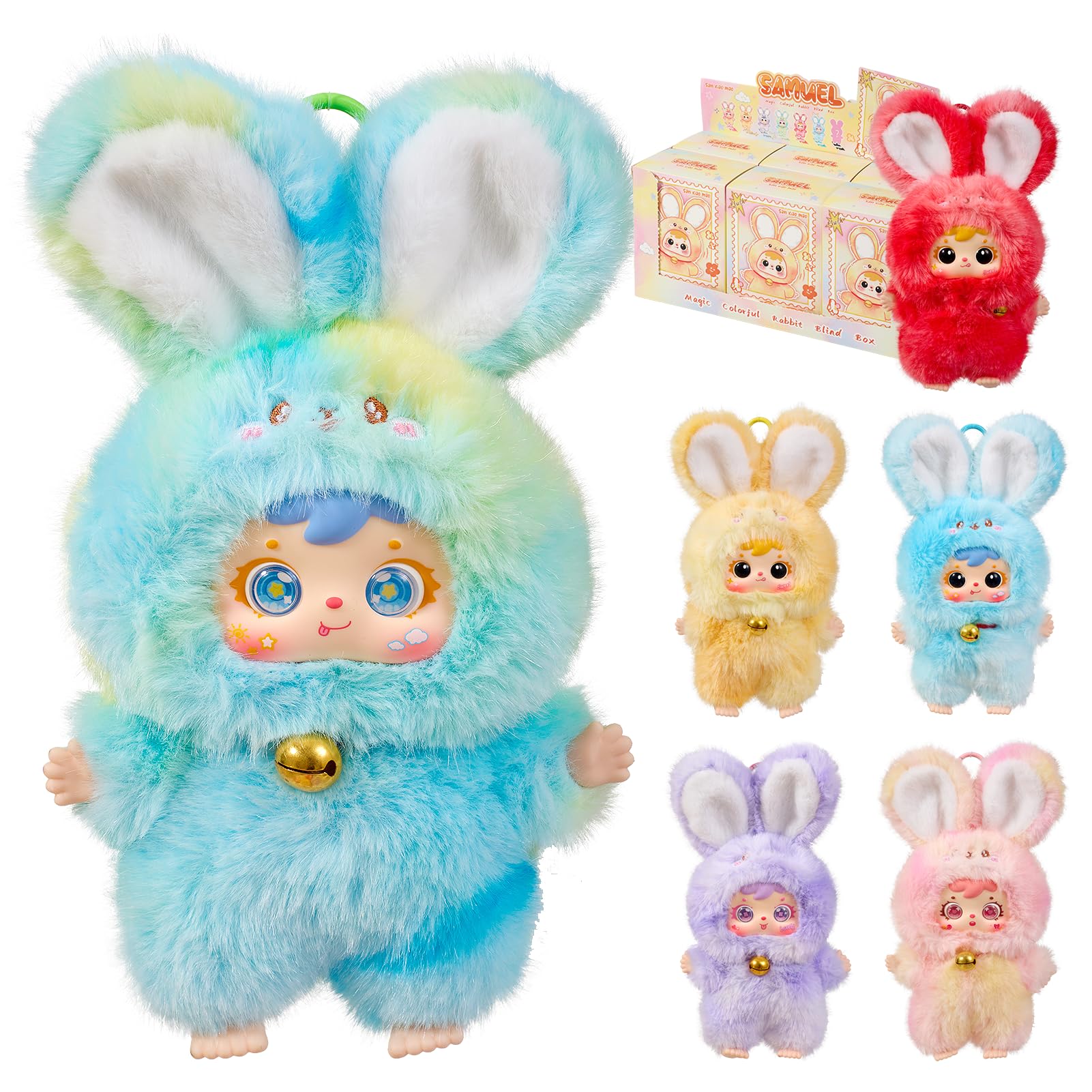 SAMUEL mao versatile rabbit サミュエル　フィギュア Amazon.com: Samuel Magic Bunny Series - Plush Pendant Blind Box