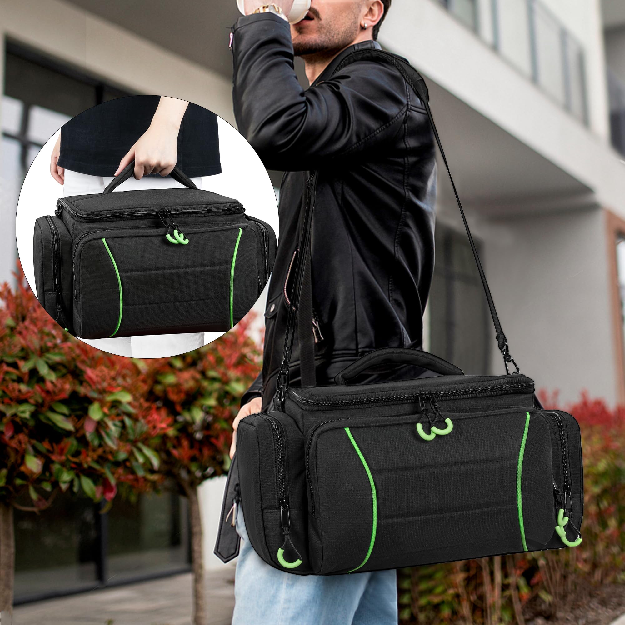 PGmoon Game Console Tasche Kompatibel mit Xbox Series X | Tragetasche mit genügend Stauraum für Controller, Discs, Kabel und mehr (Patent Design)