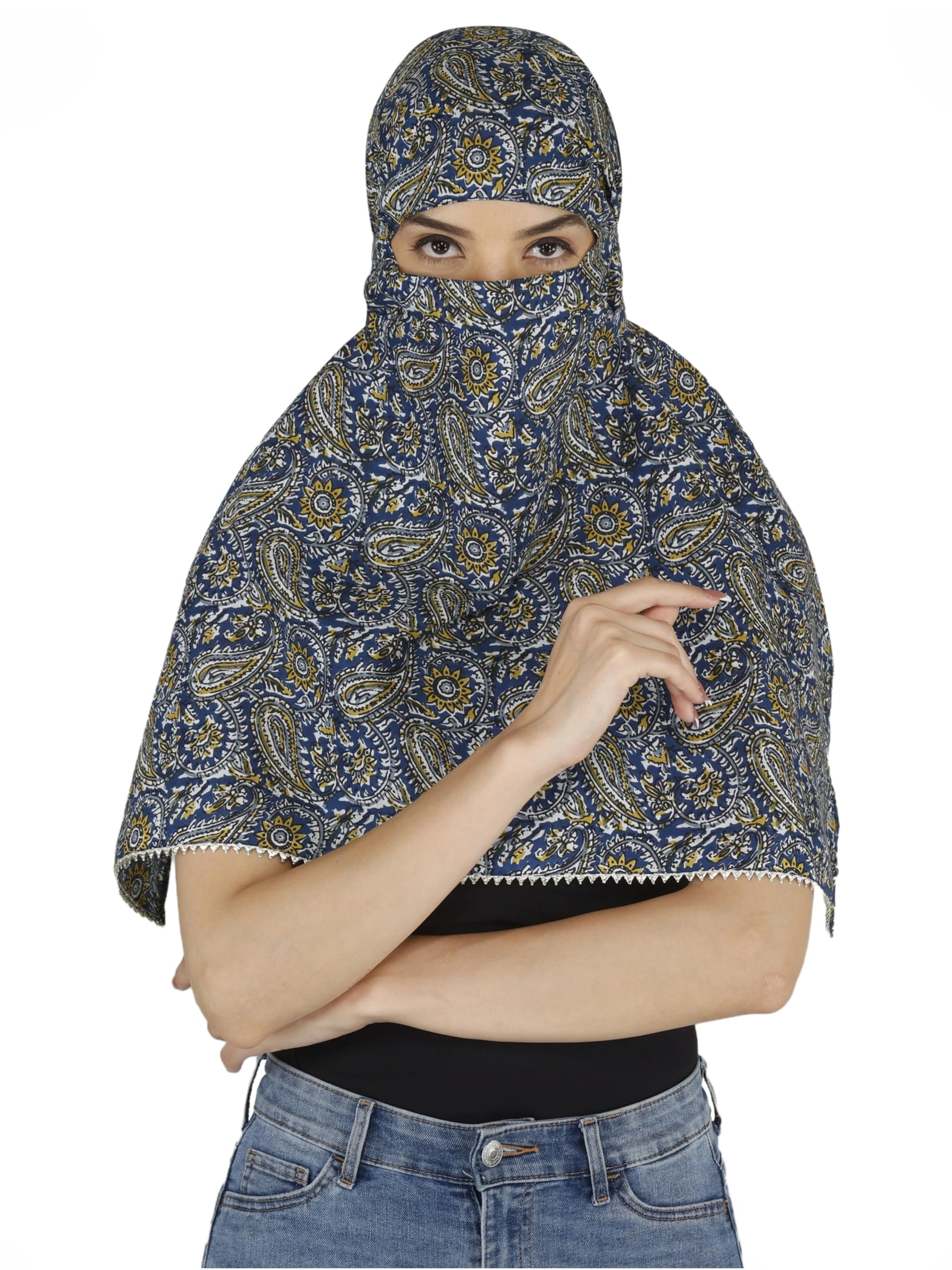kaly india style for every story Scarf Face Mask Cotton Double Layer Head Hair Sun Protection Head Wrap Bandana Cover KalamKari Printed Velcro Stick Tie Stole For Girls Women Daily Use Scarf Cum Mask-picture-21