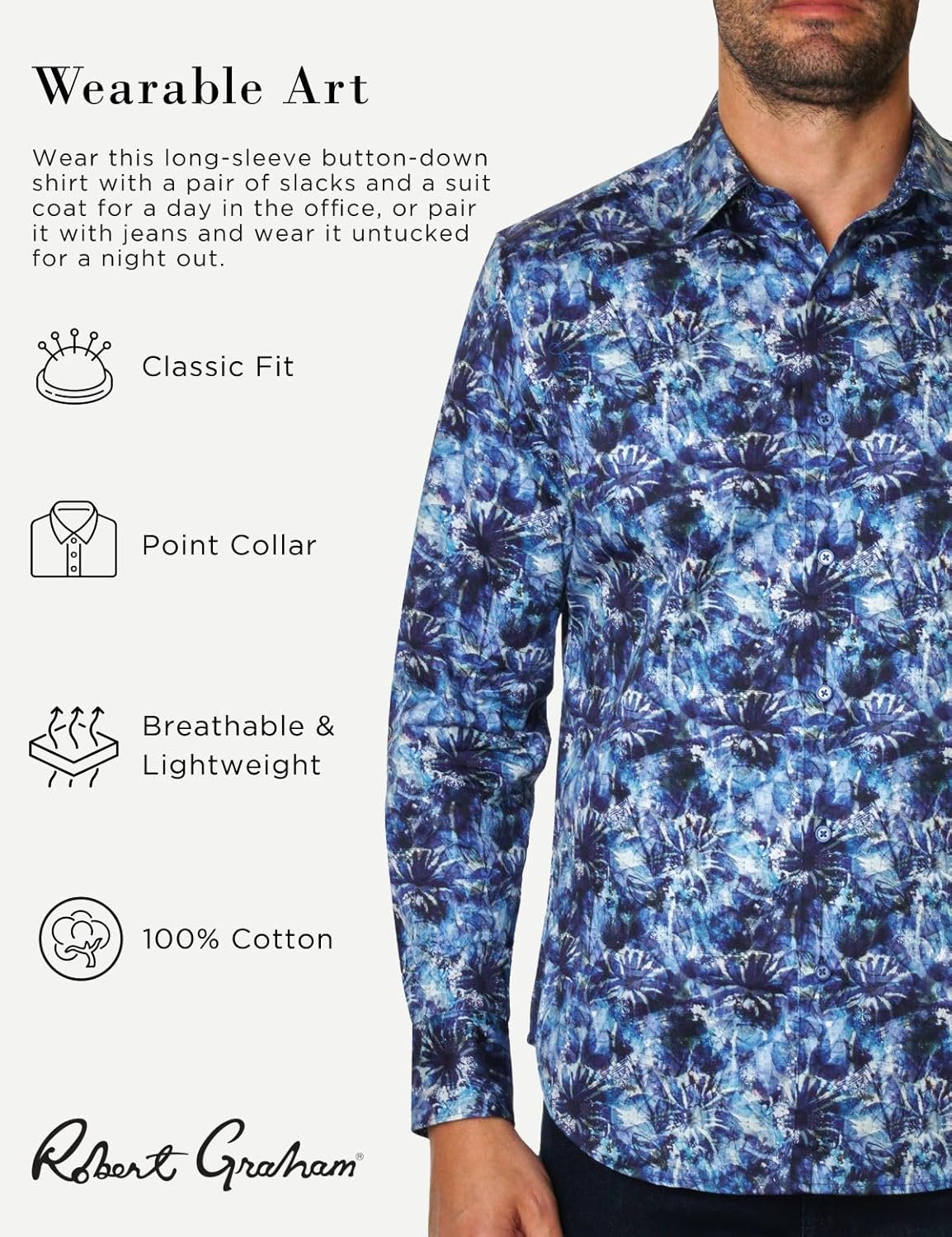 Robert Graham Men’s Flemming Long-Sleeve Button-Down Shirt - Image 2