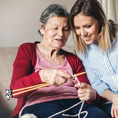 Miniatura 7 de ZZXLLRO 9 tapones de aguja de tejer, lindos protectores de punto de aguja de tejer panda para principiantes, tejer ganchillo a mano, suministros de