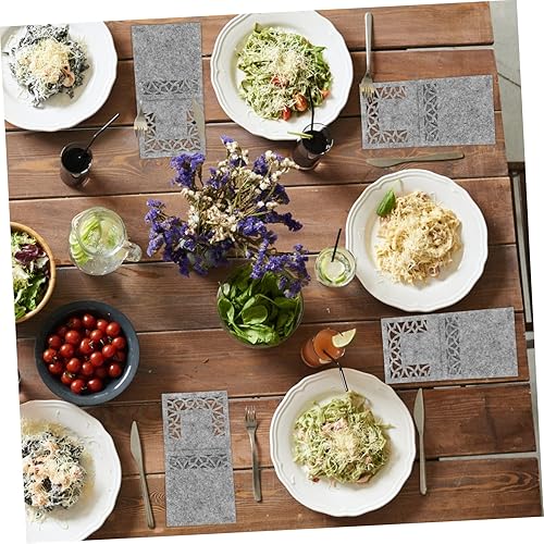 Miniatura 4 de KJHBV 4pcs Navidad Cubiertos Bolsa de Navidad y Tenedor Bolsa de Cubiertos de vacaciones titular de cubiertos Santa Cubiertos Bolsa de Vajilla de