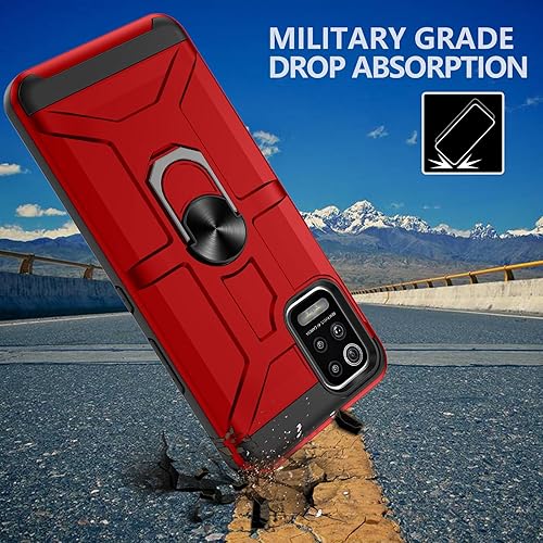 Miniatura 8 de Funda para LG K52LG Q52LG K42LG K62, LG K62  K62 Plus con 3 protectores de pantalla de vidrio templado, soporte de anillo integrado y soporte