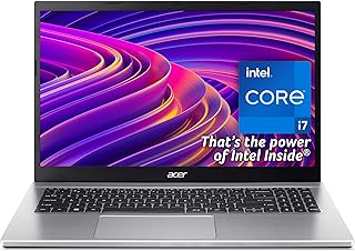 Acer Aspire 3 A315-59 Laptop - Intel Core i7-1255U, 8GB, 512GB SSD, Integrated Graphics, 15.6' Full HD, Windows 11, Silver