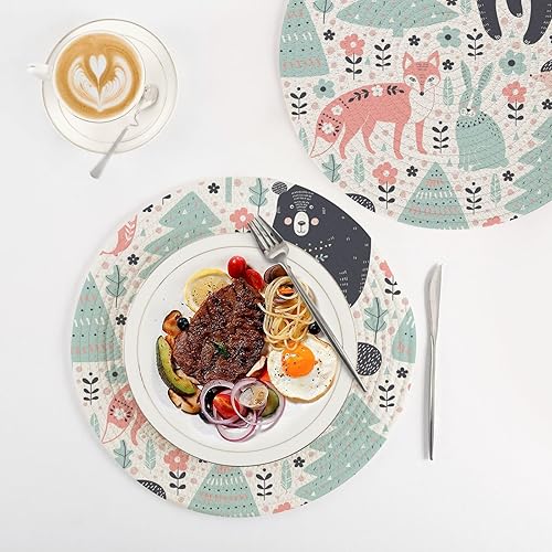 Miniatura 4 de Tapete resistente al calor de animales del bosque, para ollas y sartenes calientes, tapete de mesa resistente al calor para tetera, protector de