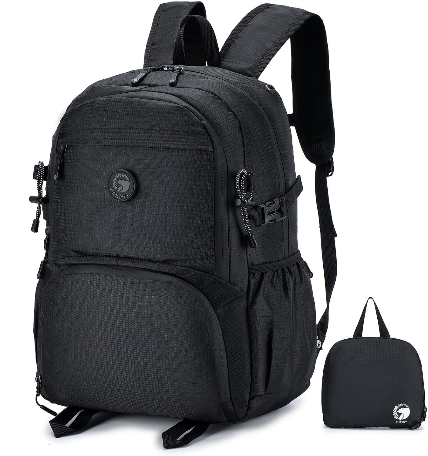 SPAHER Cabin Luggage 40 x 30 x 20 Foldable Travel Cabin Backpack for Wizzair Volotea Waterproof Nylon Sports Bag Weekend Small Handbag Cabin Airplane Casual Backpack for Women Men, L-black, Unisex SPAHER Cabin Luggage 40 x 30 x 20 Foldable Travel Cabin Backpack for Wizzair Volotea Waterproof Nylon Sports Bag Weekend Small Handbag Cabin Airplane Casual Backpack for Women Men, L-black, Unisex