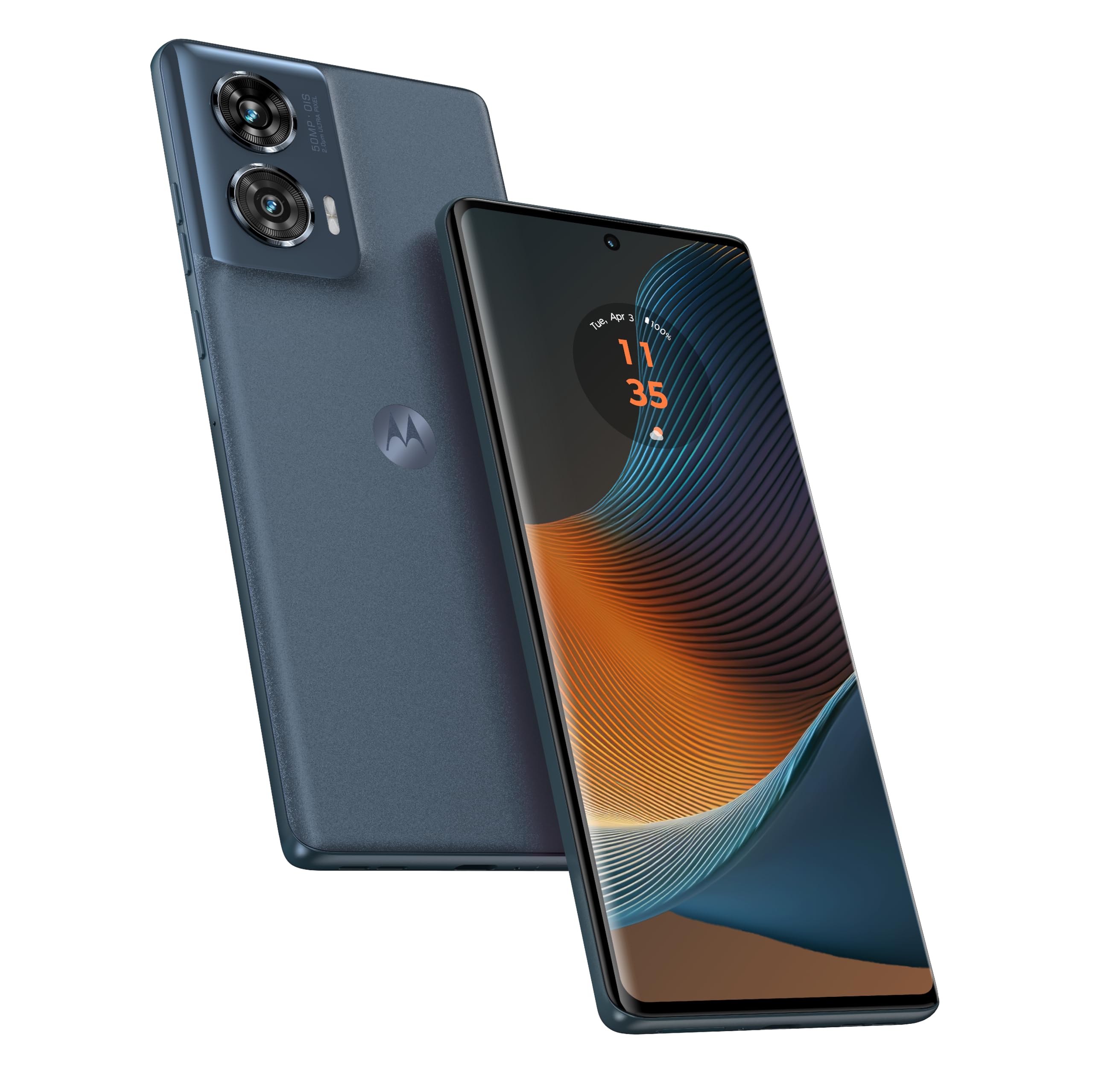 MOTOROLA Edge 50 Fusion 5G, 12GB+12GB RAM, 512GB ROM, Snapdragon 7 Gen 2, 50MP OIS LYTIA Sensor, 6.7" 144 Hz pOLED Display, IP68, 5000mAh, Android 14, Forest Blue