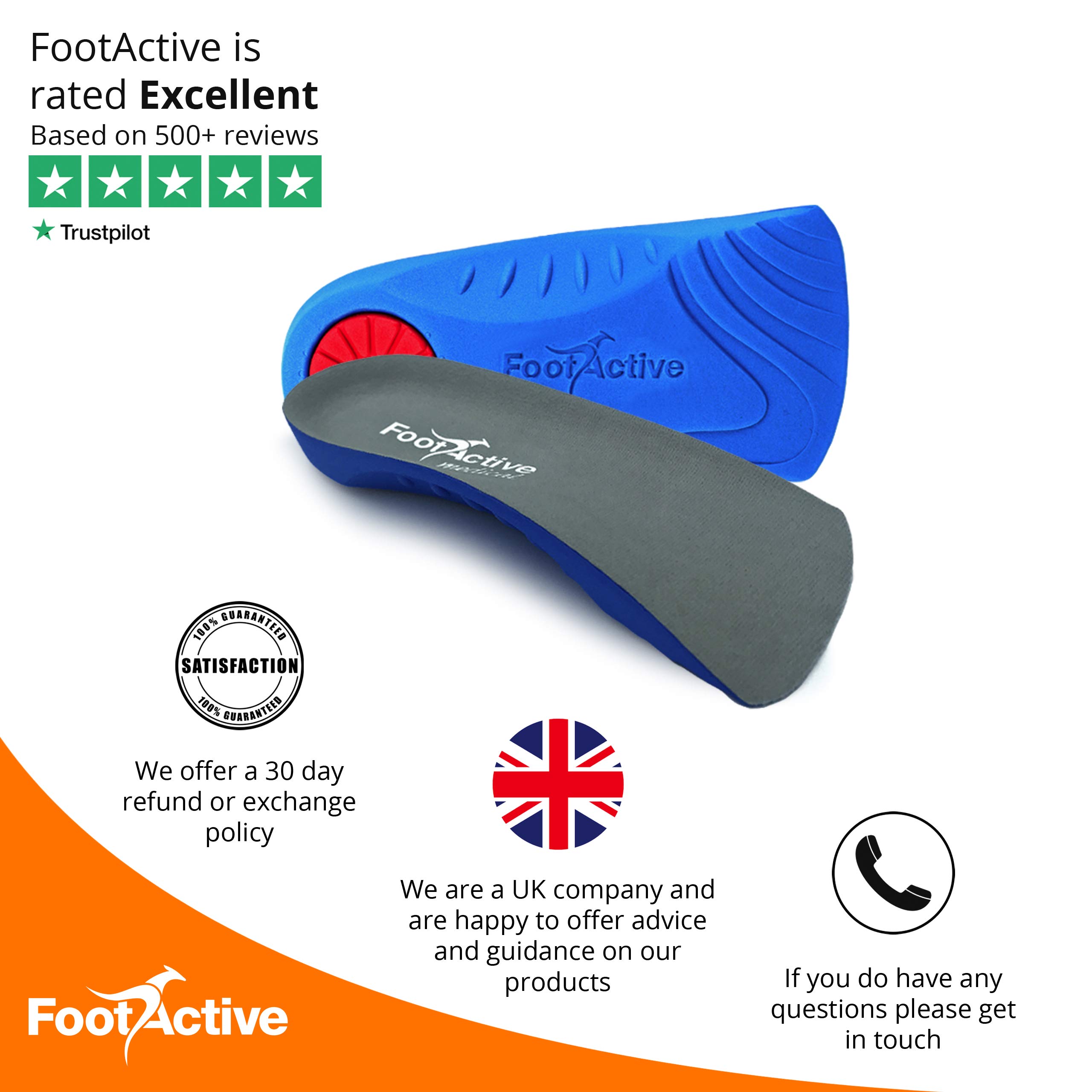 Buy Orthotic Insole with Arch Support FootActive MEDICAL 3/4 Insoles