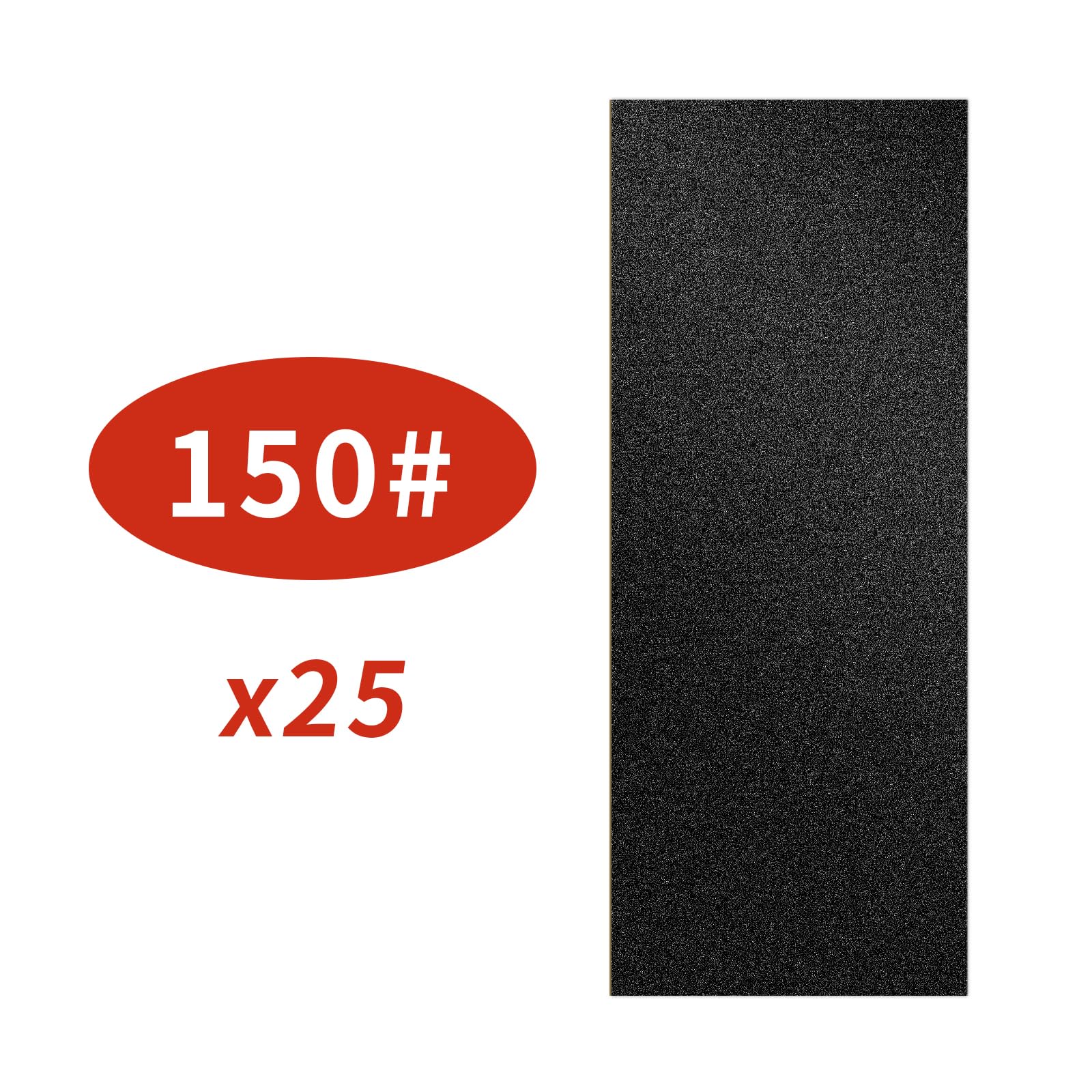 25 pcs 150 Grit Sandpaper Set Wet and Dry Sandpaper for Wood Walls Metals Cars Sand Paper 9 x 3.6 Inch - Image 2
