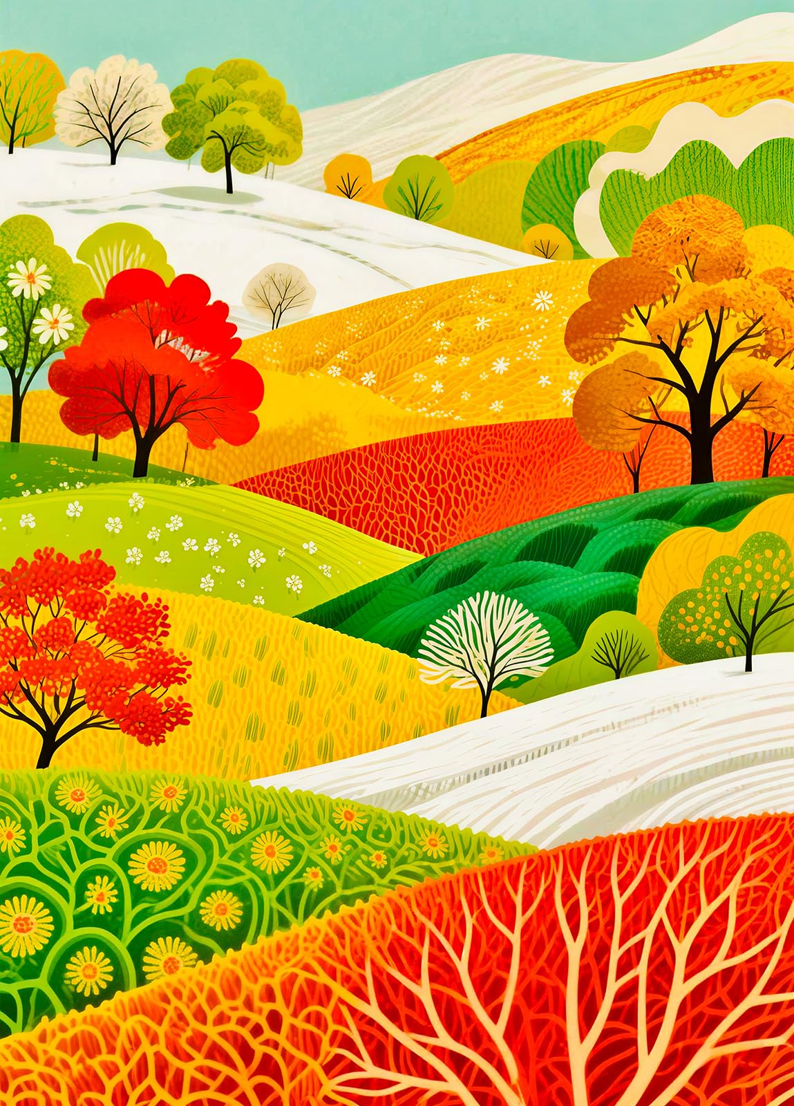 Colorful Peaks Jigsaw Puzzles for Adults 1000 Jigsaws