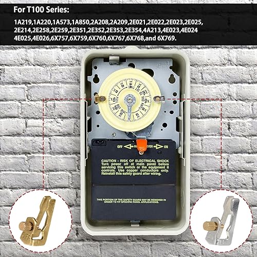 Miniatura 3 de BOXOB 10 clips de encendidoapagado para temporizador de piscina, oro y plata, actuador deslizante, funcionamiento automático, compatible con