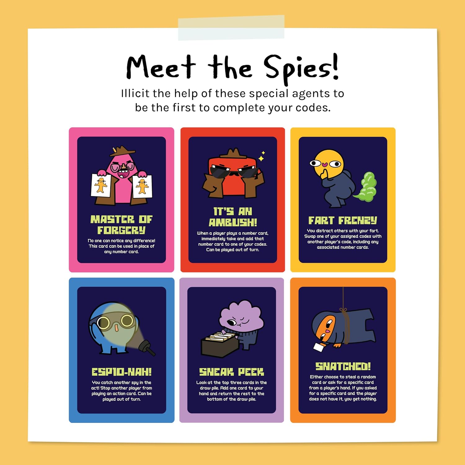 SpyOuts Card Game - Quick, Fun Family Friendly Game - Ages 7 and Up