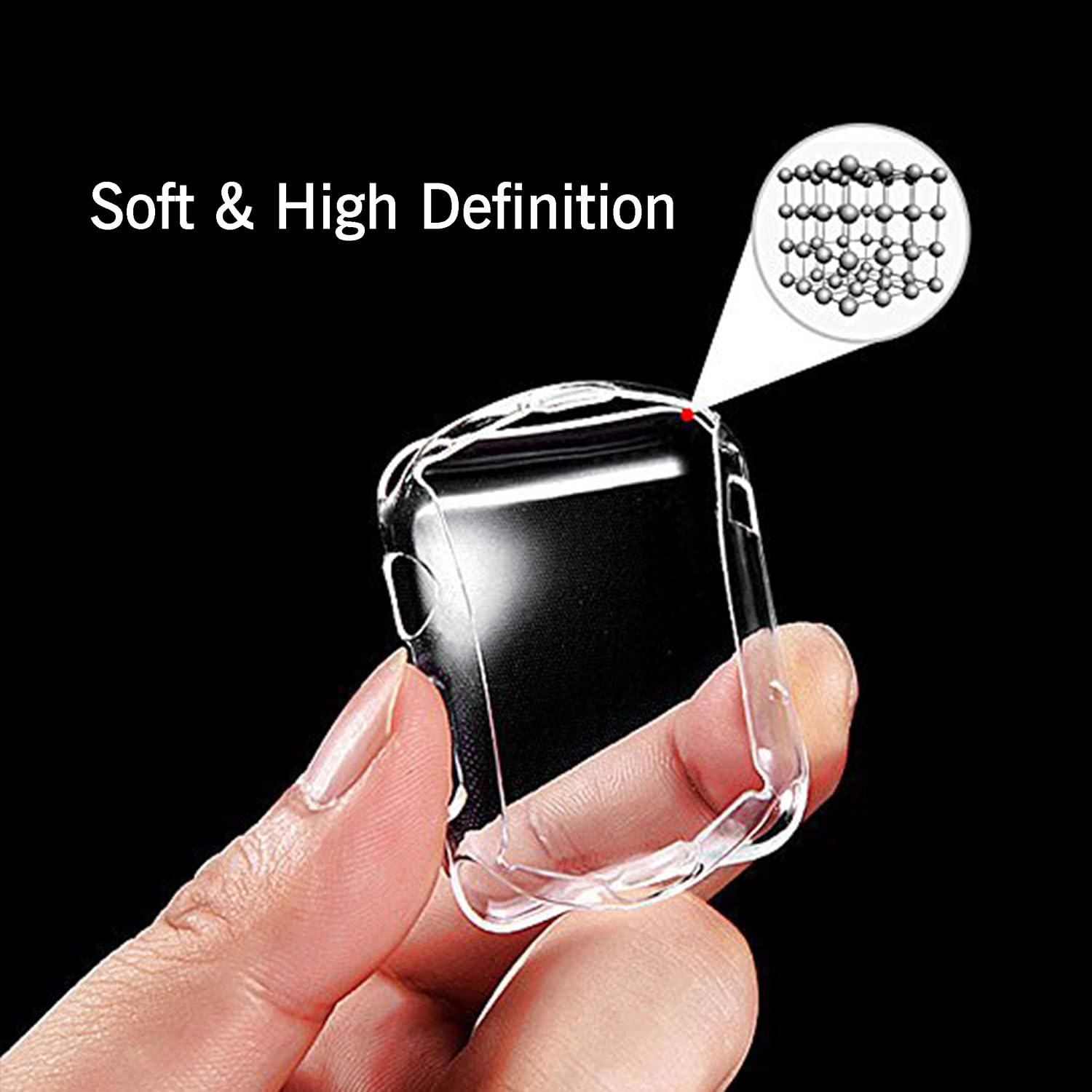 Ailun Series 2 3 38mm Case Compatible Apple Watch Screen Protector Overall All Around TPU Protective Cover Clear Ultra Thin for Apple Watch Series 2 and Series 3